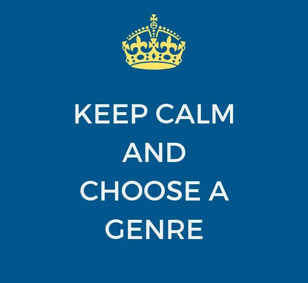 "Keep Calm and Choose a Genre" poster.