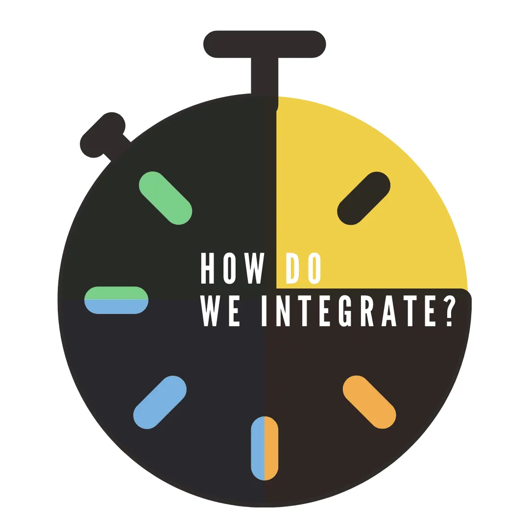 A stopwatch graphic reading 'How Do We Integrate?'